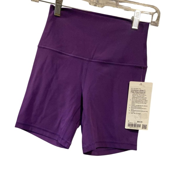 NWT Lululemon align high rise short COLLEGE PURPLE Size: 4 - Picture 1 of 5
